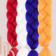 Premium Koningsdag bundel invlecht haar rood - wit - blauw - oranje | De haarboetiek
