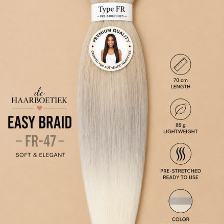Easy braid invlechthaar asblond ombre