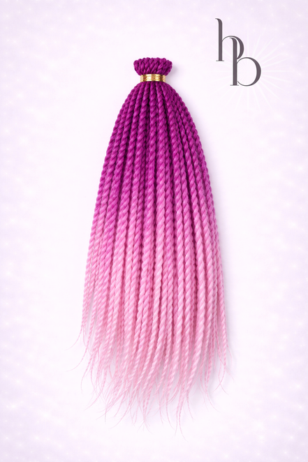 Premium dreadlocks set twist donker roze - roze - De haarboetiek