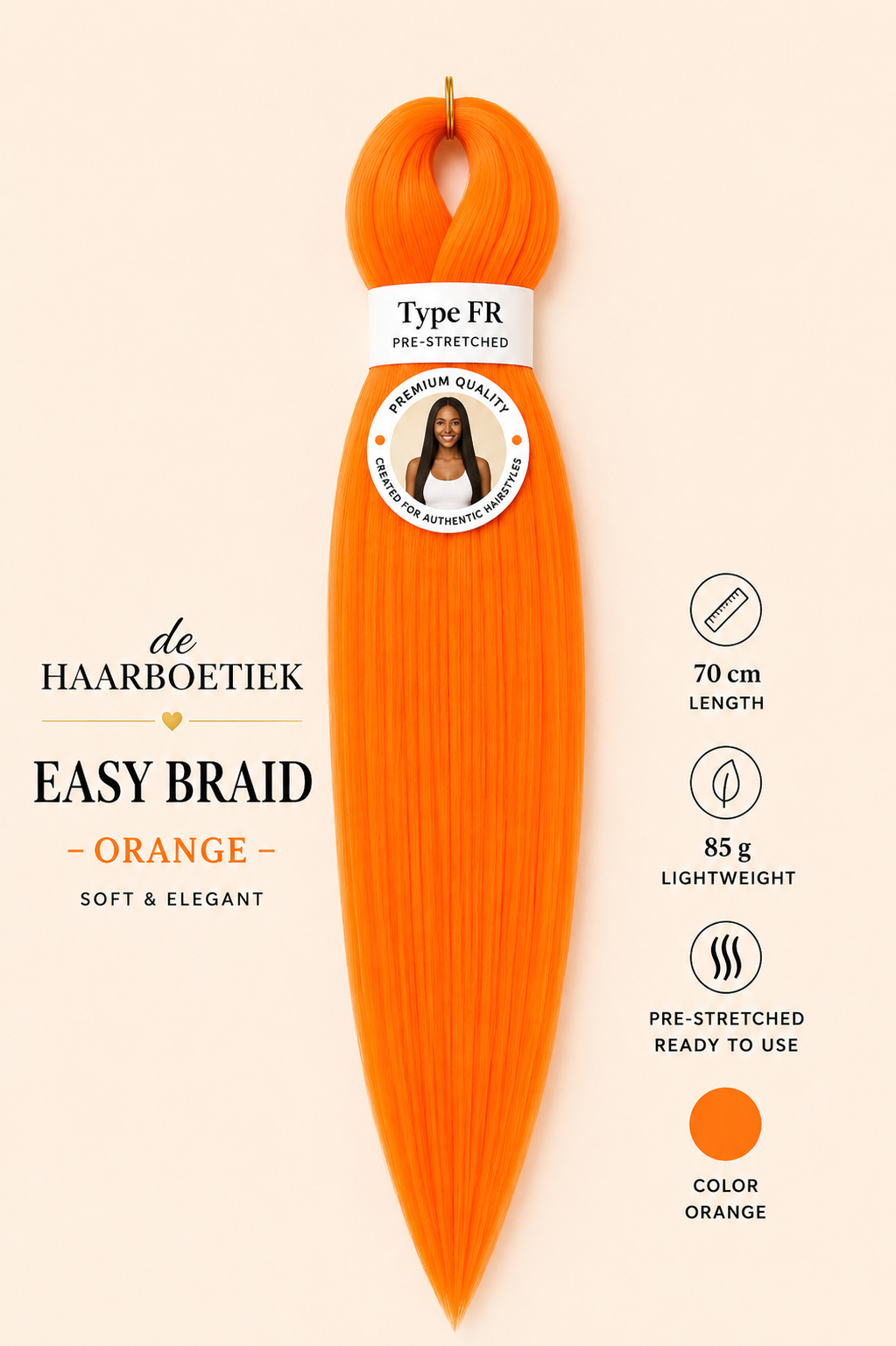 Easy braid oranje