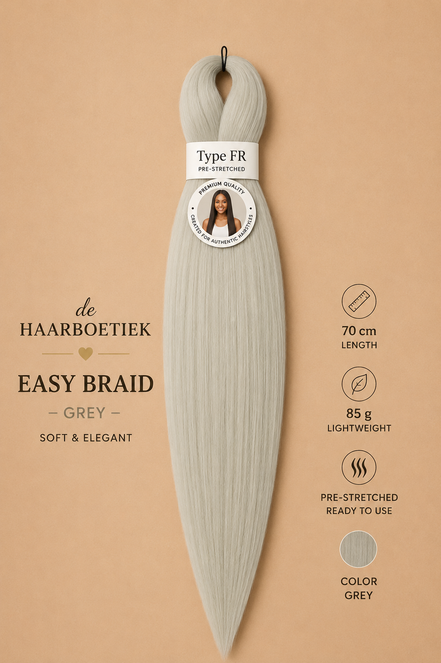 Easy braid wit grijs