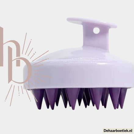 Scalp massage borstel lila - De haarboetiek alles voor gezond haar