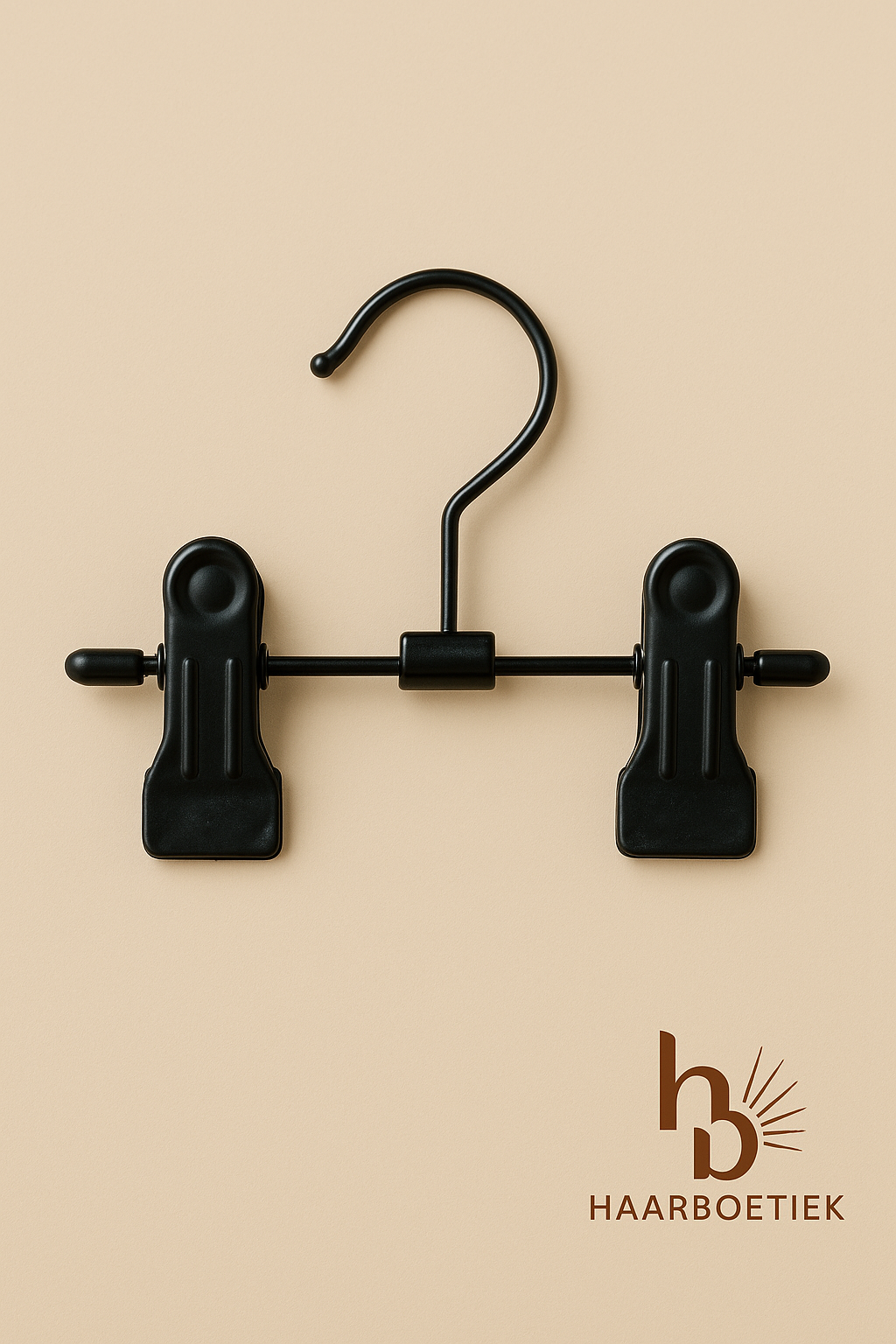 Zwarte hanger voor haarextensions