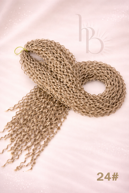 Premium donker blond invlecht haar wave - De haarboetiek