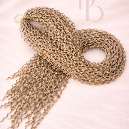 Premium invlecht haar wave donker blond - De HaarBoetiek