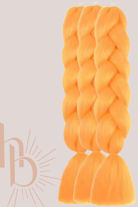 Premium oranje bundel XL invlecht haar  - De haarboetiek