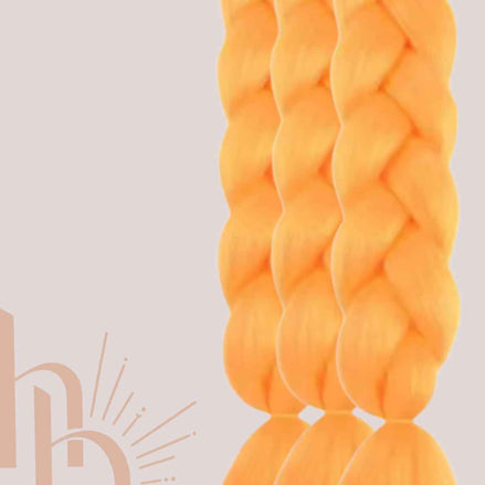 Premium oranje bundel XL invlecht haar  - De haarboetiek