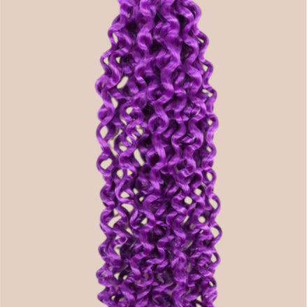 Afro curls invlecht haar paars - De HaarBoetiek