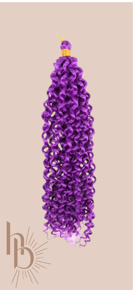 Afro curls paars invlecht haar | De haarboetiek Zeeland