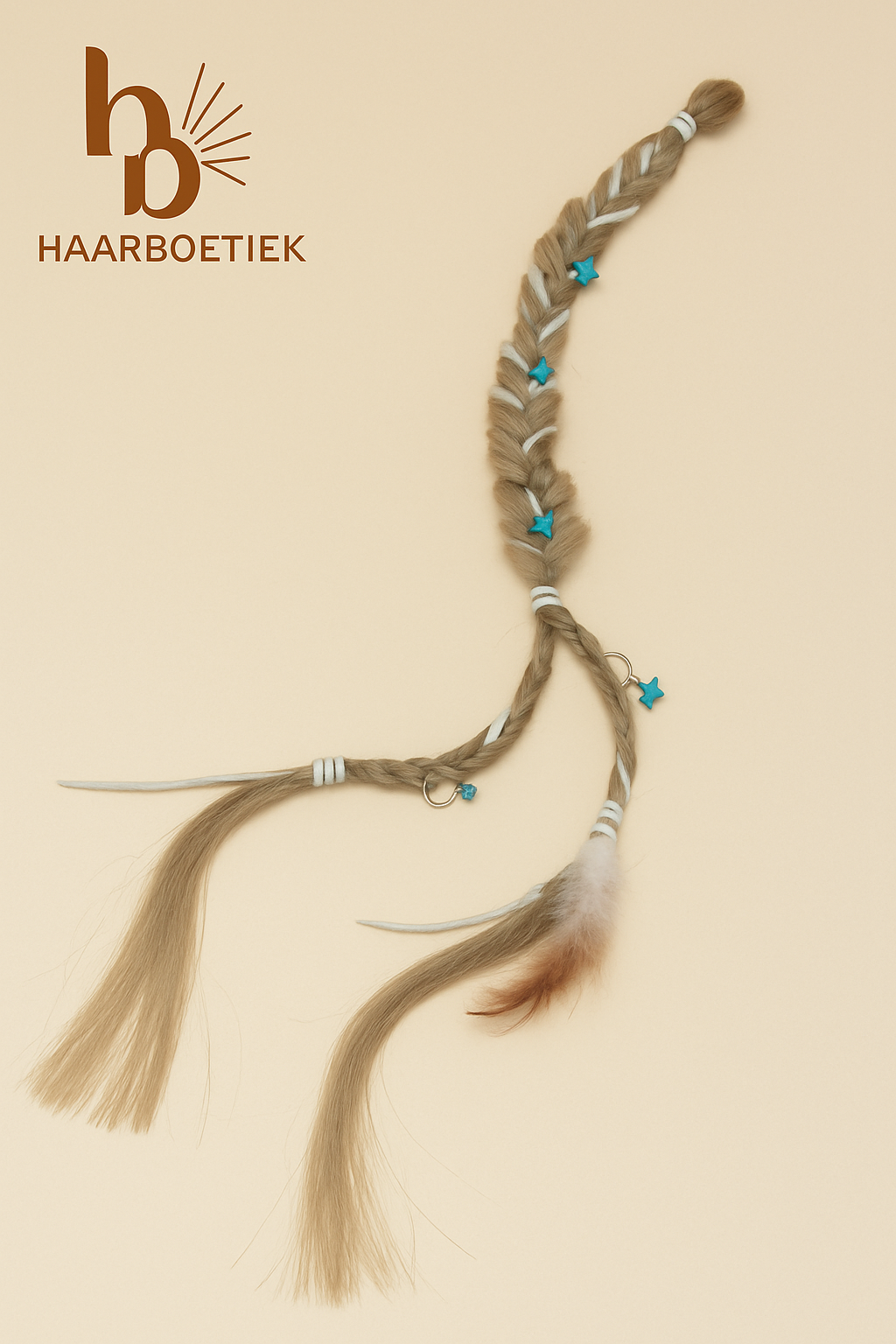 Clip in braid blond - dubbel - veer