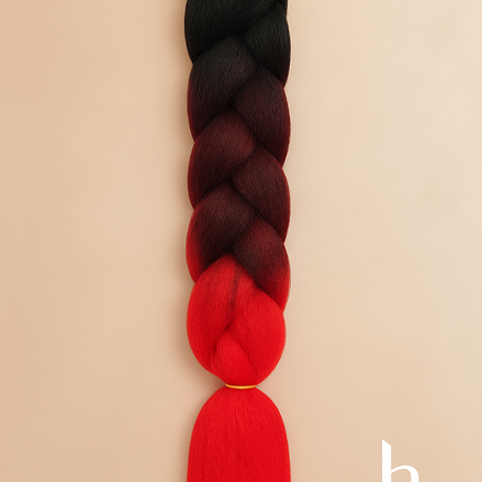 Invlecht haar rood-zwart - De HaarBoetiek
