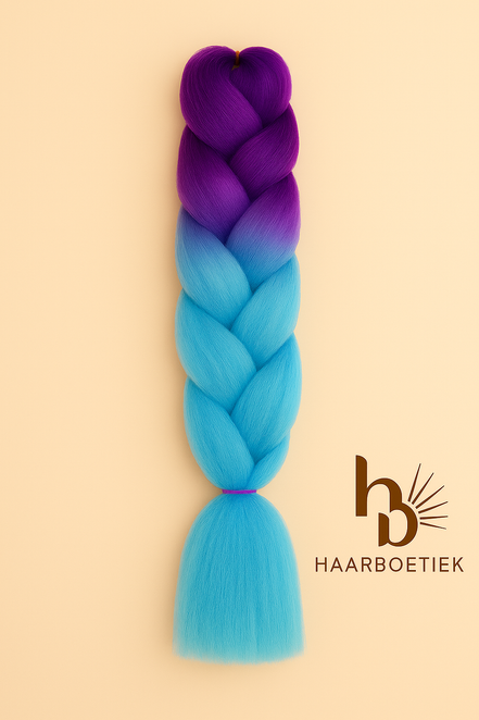 Invlecht haar paars - blauw | De haarboetiek