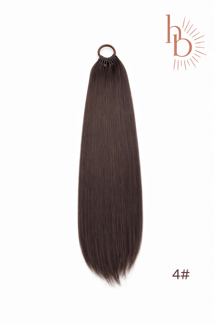 Premium ponytail donker bruin | DE haarboetiek | 60 CM