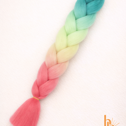 Premium invlecht haar summer rainbow mix - De HaarBoetiek