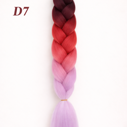 Premium invlecht haar donker rood-rood-lila - De HaarBoetiek