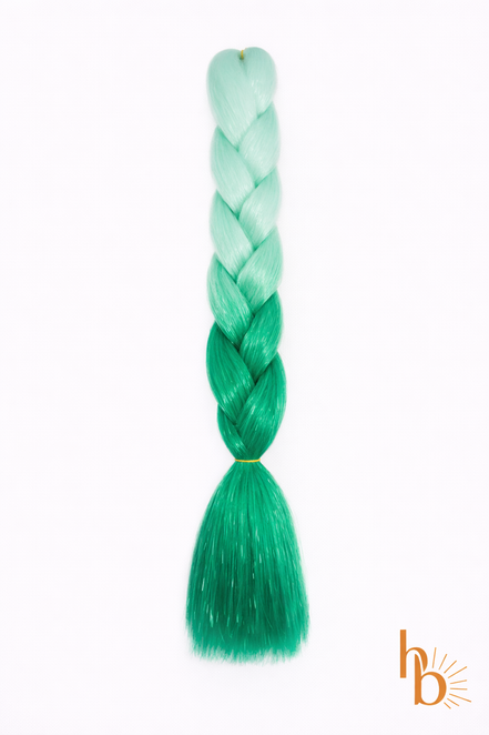 Premium shine Invlecht haar mint - donker groen | De haarboetiek