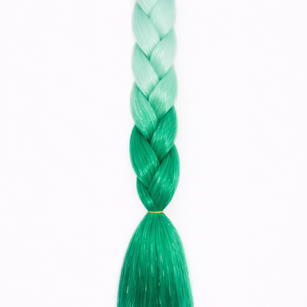 Premium shine invlecht haar mint-donker groen - De HaarBoetiek