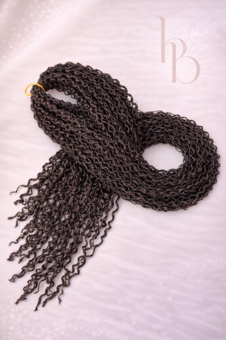 donker bruin invlecht haar wave