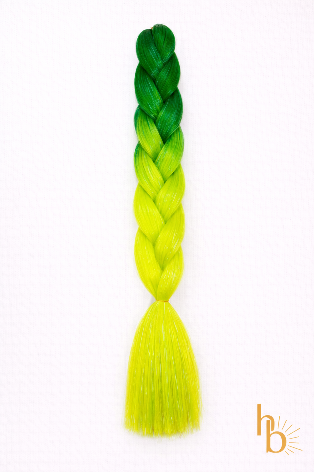 Premium shine invlecht haar lime - groen - geel | De haarboetiek
