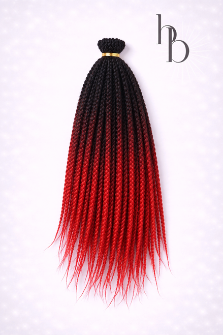 Premium dreadlocks set zwart - rood - De haarboetiek
