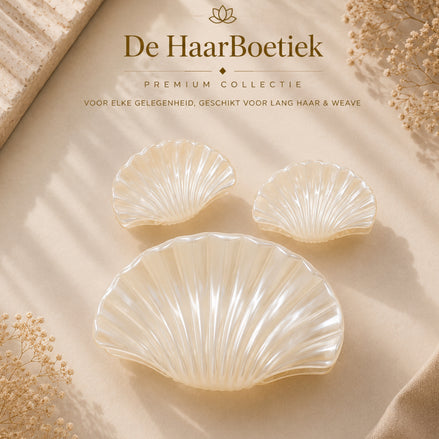 Summer schelp haar clip set wit strandhaar accessoire voor zomerlooks - De HaarBoetiek