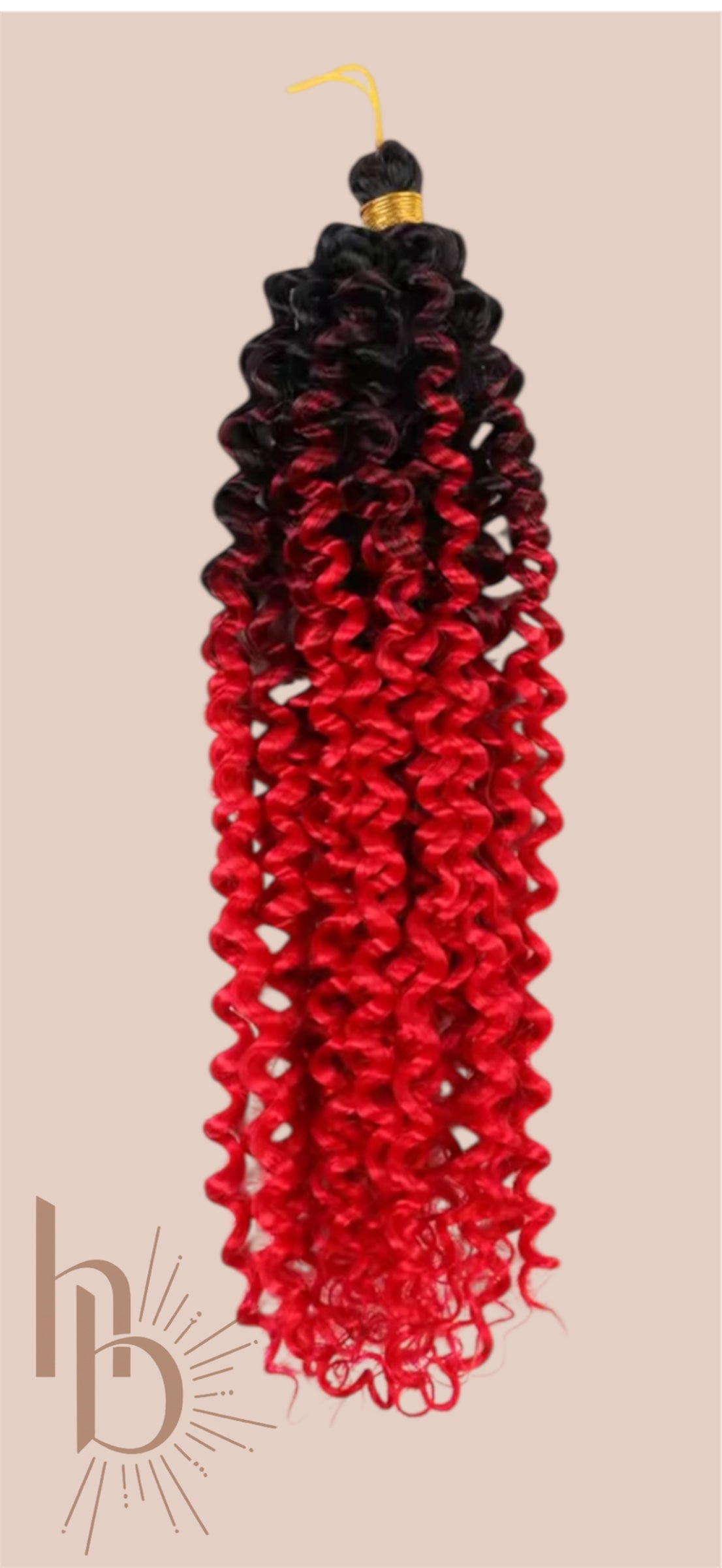 Afro curls invlecht haar ombre zwart-rood - De HaarBoetiek