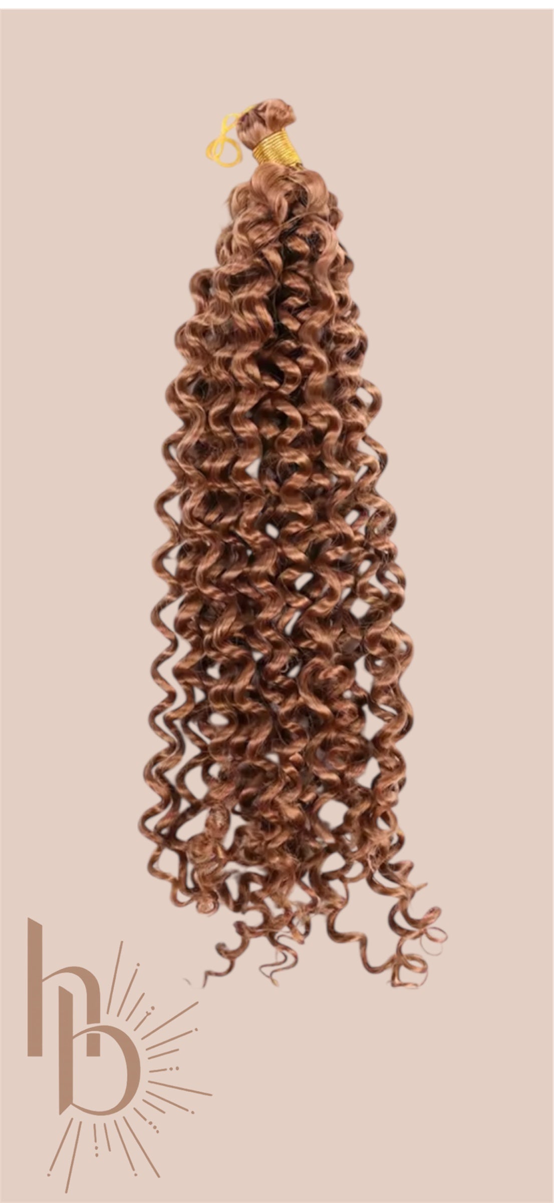 Afro curls invlecht haar licht bruin - De HaarBoetiek