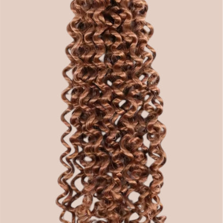 Afro curls invlecht haar licht bruin - De HaarBoetiek