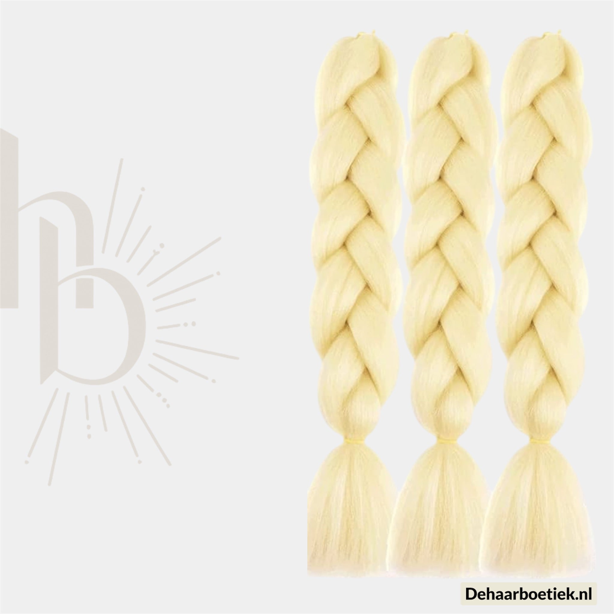 Braid invlecht haar bundel pakket wit blond | De haarboetiek