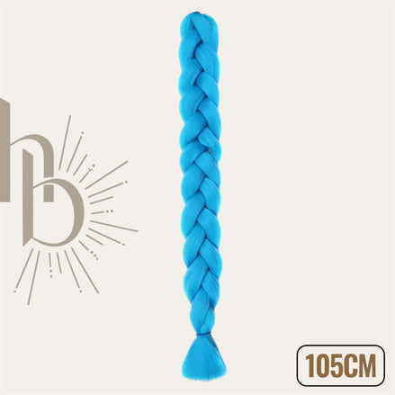Invlecht haar aqua blauw 105cm - De HaarBoetiek