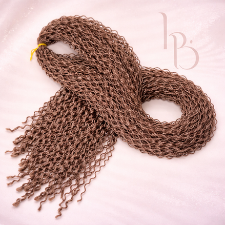 Premium invlecht haar wave bruin - De HaarBoetiek