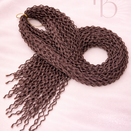Premium invlecht haar wave bruin - De HaarBoetiek