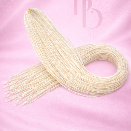Premium braid invlecht haar wit - De HaarBoetiek