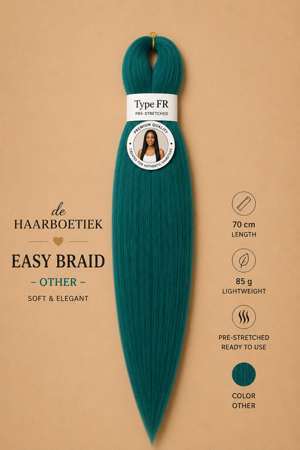 Easy braid donker groen