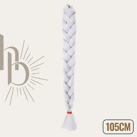 Invlecht haar licht grijs 105cm - De HaarBoetiek