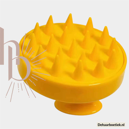 Scalp massage borstel geel - De haarboetiek alles voor gezond haar