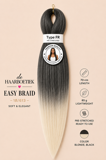 Easy braid grijs - blond ombre