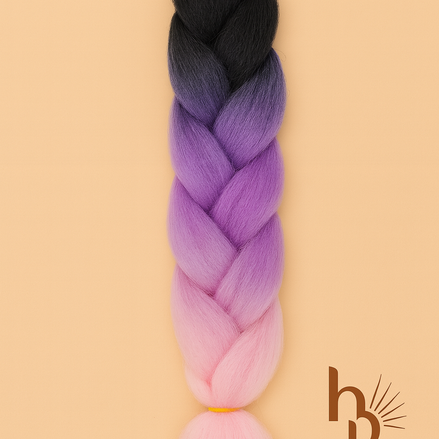 Invlecht haar zwart-roze - De HaarBoetiek