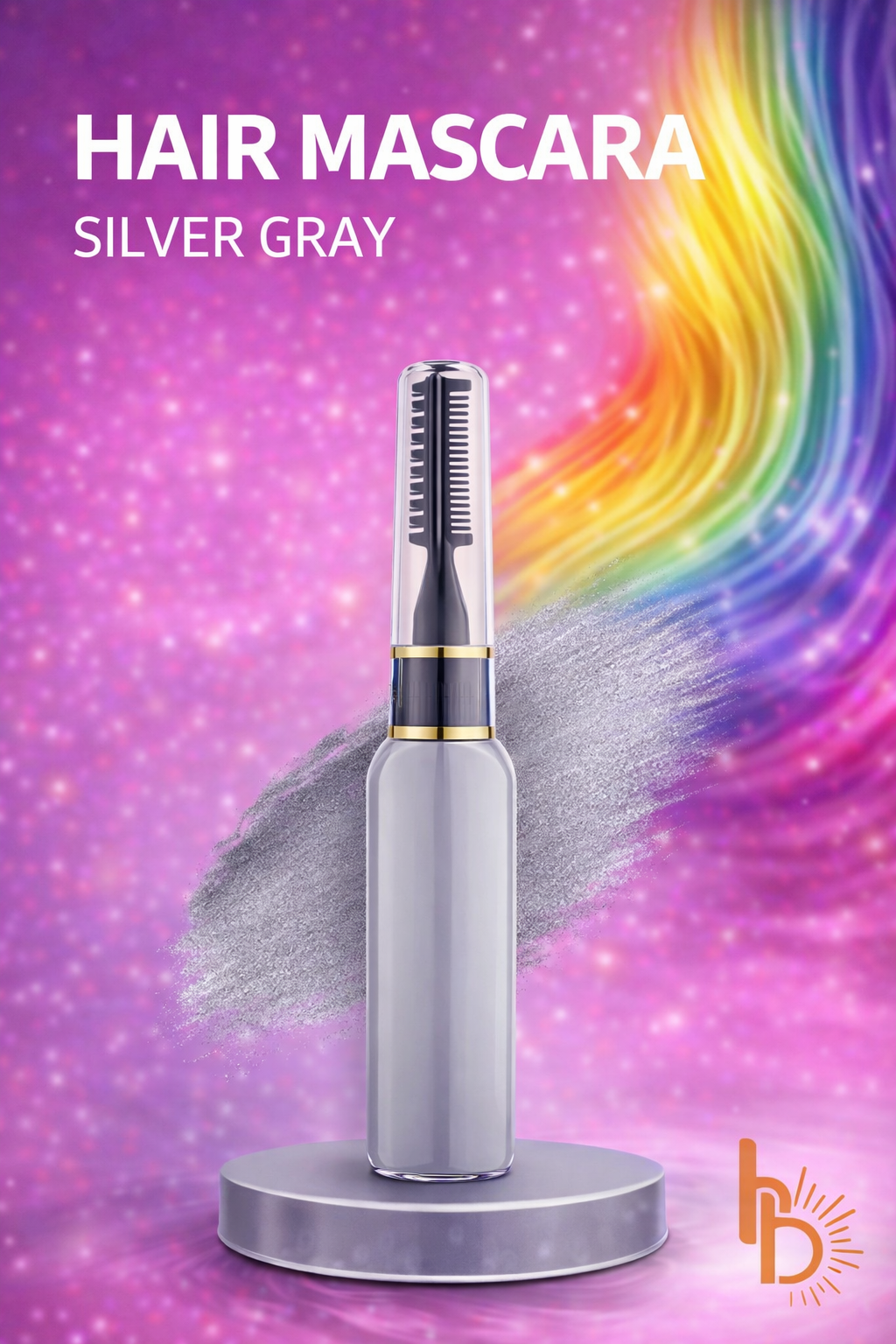 Haar mascara grijs voor tijdelijke grijze haarkleur Halloween en carnaval - De HaarBoetiek
