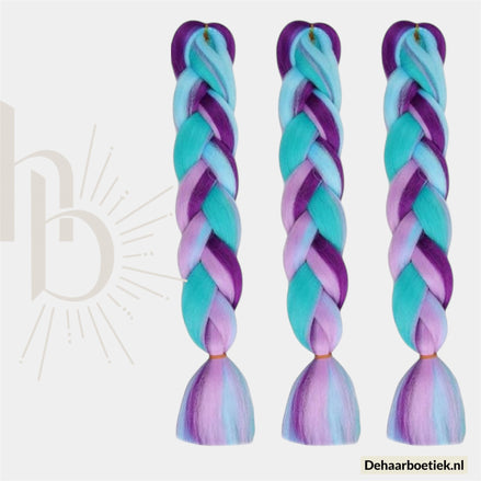 Bundel Deal Mermaid Mix Invlecht Haar 60cm – 3 Stuks