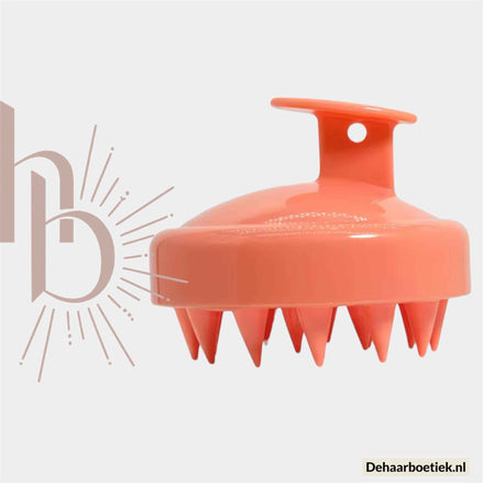 Scalp massage borstel oranje - De haarboetiek alles voor gezond haar