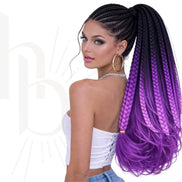 Bundel deal invlecht haar ombre zwart paars – foto 1 - De HaarBoetiek