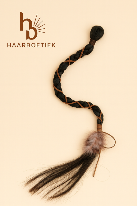 Clip in braid zwart - veer