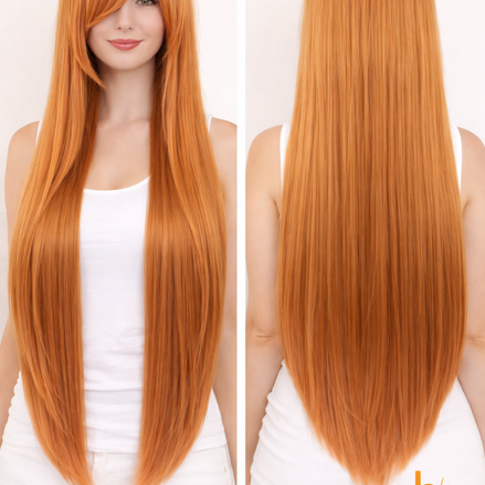 Premium dames pruik licht bruin stijl 80cm voor feestlooks - De HaarBoetiek