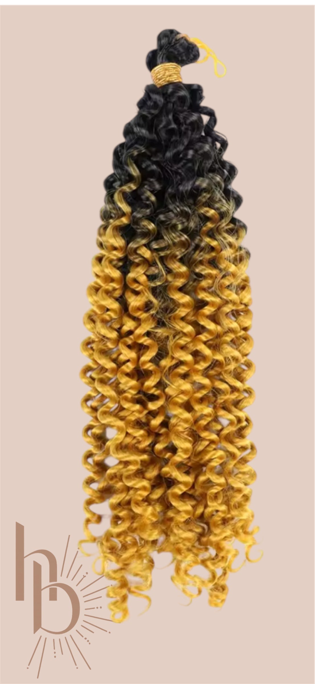 Afro curls invlecht haar ombre zwart-goud - De HaarBoetiek