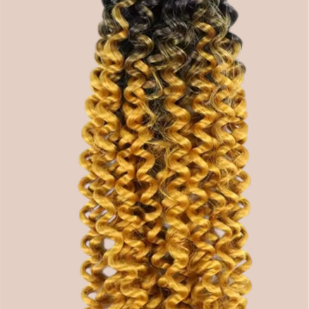 Afro curls invlecht haar ombre zwart-goud - De HaarBoetiek