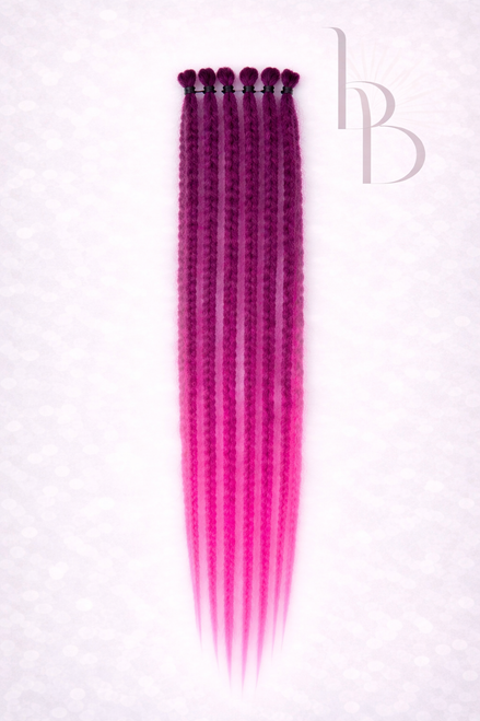 Premium dreadlocks set donker roze - De haarboetiek