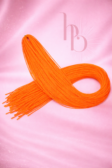 Premium braid invlecht haar oranje - De haarboetiek