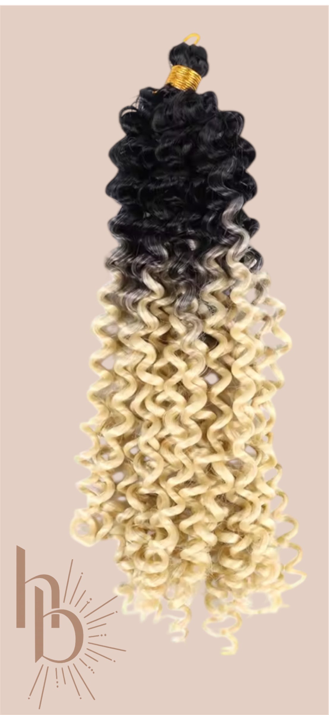 Afro curls invlecht haar ombre zwart-blond - De HaarBoetiek