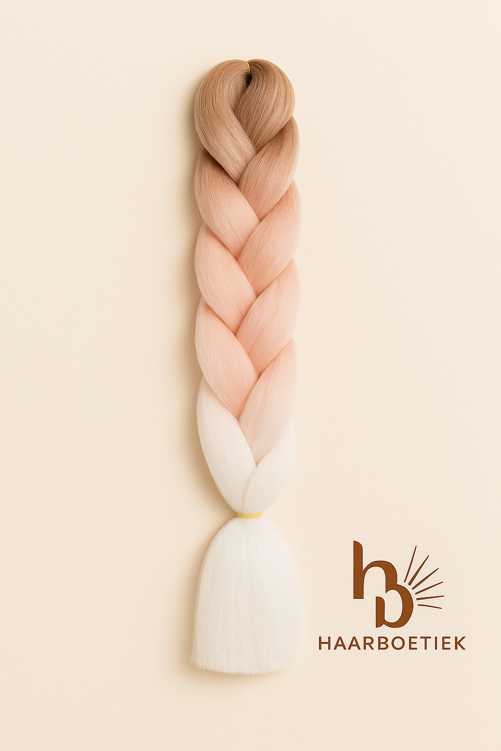 Invlecht haar ombre bruin-peach - De HaarBoetiek